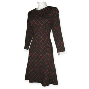 Tommy Hilfiger patterned drop waist print patterned fit and flare dress